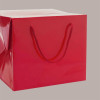 Bag Box Porta Panettone Carta Rosso Lucido con Cordino 24,5+24,5x20 cm 10 pezzi [e9451196]