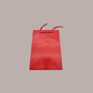 Shopper Porta Panettone Rossa Lusso Opaca 24,5x24,5x33,5 cm 10 pezzi [163ebbda]