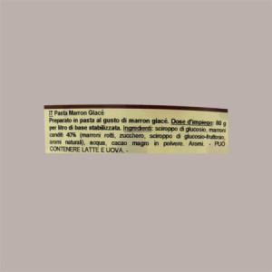 Pasta al Gusto Marron Glacé ideale per Gelato Dolci Leagel 3,5 Kg [7c512522]