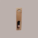 10 Pz Scatola Astuccio Porta 1 Bottiglia 750 ml Olio Vino in Cartoncino Onda Avana con finestra 90x90H385mm [cafb3e9c]