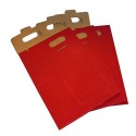 Scatola Astuccio Porta 1 Bottiglia 750 ml Olio Vino in Cartoncino Onda Rosso 90x90H345mm 20 Pezzi [2b672052]