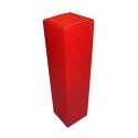 Scatola Astuccio Porta 1 Bottiglia 750 ml Olio Vino in Cartoncino Onda Rosso 90x90H345mm 20 Pezzi [d5bc9c1e]
