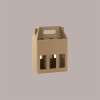 Scatola Minibox Porta 6 Bottiglie Birra o Olio da 33 cl in Carta Avana con Finestra 190x130x210 mm 10 Pezzi [893b90fe]
