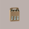 Scatola Minibox Porta 6 Bottiglie Birra o Olio da 33 cl in Carta Avana con Finestra 190x130x210 mm 10 Pezzi [501dd3f3]