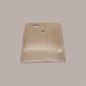 Scatola Minibox Porta 6 Bottiglie Birra o Olio da 33 cl in Carta Avana con Finestra 190x130x210 mm 10 Pezzi [e70012f7]