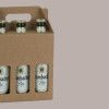 Scatola Minibox Porta 6 Bottiglie Birra o Olio da 33 cl in Carta Avana con Finestra 190x130x210 mm 10 Pezzi [e25055e9]