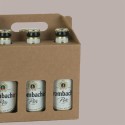 Scatola Minibox Porta 6 Bottiglie Birra o Olio da 33 cl in Carta Avana con Finestra 230x155x160 mm 10 Pezzi [6ba53ceb]