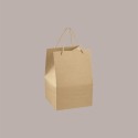 Saccotto Scatola con Manico con Cordino Porta Panettone Alto in Cartoncino Avana 200x200H355mm 10 pezzi [062f76aa]
