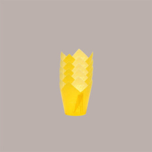 Pirottino Tulipano Monouso in Carta per Muffin Colore Giallo Fondo 50 mm H95 mm 100 Pezzi [c6c97f33]
