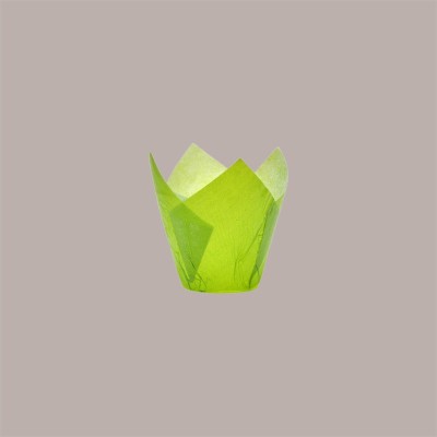 Pirottino Tulipano Monouso in Carta per Muffin Colore Verde Fondo 50 mm H95 mm 100 Pezzi [39bf5cea]