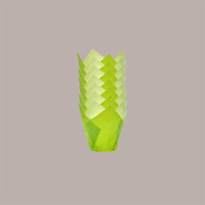 Pirottino Tulipano Monouso in Carta per Muffin Colore Verde Fondo 50 mm H95 mm 100 Pezzi [5784dee3]