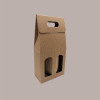 Scatola Astuccio Porta 2 Bottiglie Olio Vino 750 ml in Cartoncino Onda Avana 180x90H390mm 10 pezzi [56037f4e]