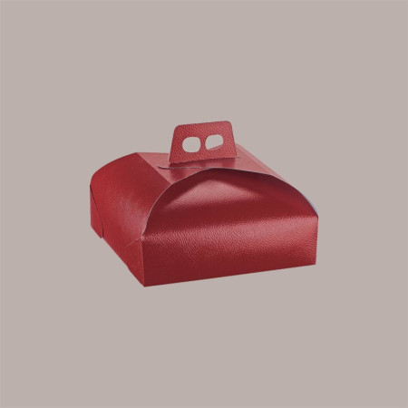Scatola Porta Torta Rettangolare Cartoncino Grafica Pelle Bordeaux 44x33x7 cm 5 pezzi [c1c6e50c]