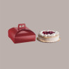Scatola Porta Torta Rettangolare Cartoncino Grafica Pelle Bordeaux 44x33x7 cm 5 pezzi [18e0a601]