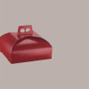 Scatola Porta Torta Rettangolare Cartoncino Grafica Pelle Bordeaux 44x33x7 cm 5 pezzi [affd6705]