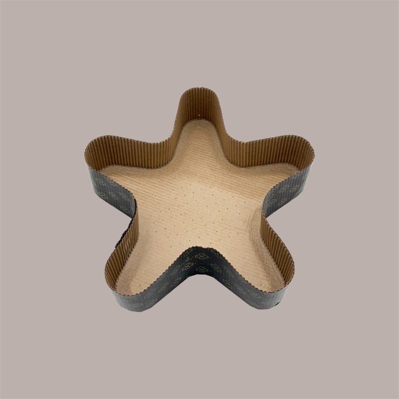 Stampo Forme Cottura in Carta Forno a Forma di Stella 5 Punte da 500 gr Usa e Getta Dm235H60mm 10 pezzi [867741e5]