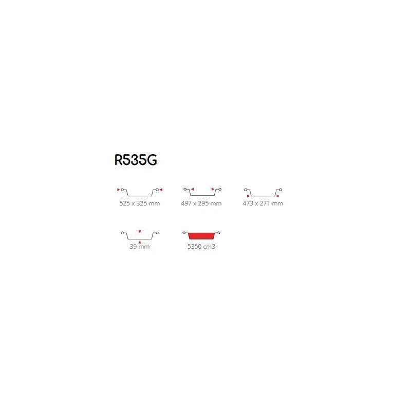 Contenitore Alluminio Basso R535G 525x325H39 mm confezione da 10 pezzi [29f89128]