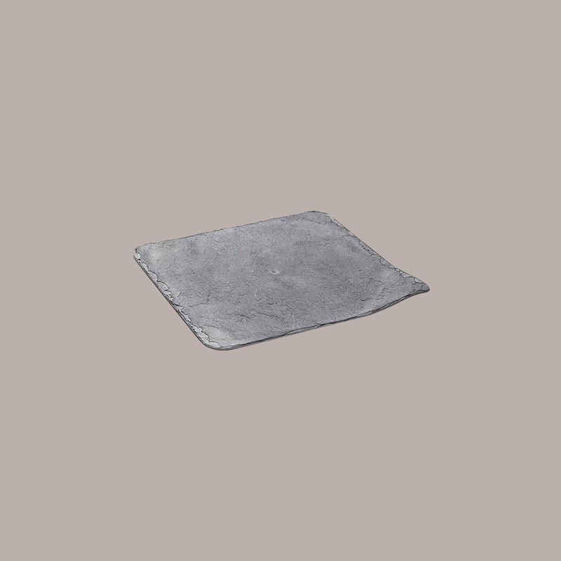 40 Pz Vassoio Stone Plastica Grigio Ardesia Quadrato Mini Monoporzione 11x11 Alcas [dc0452e4]