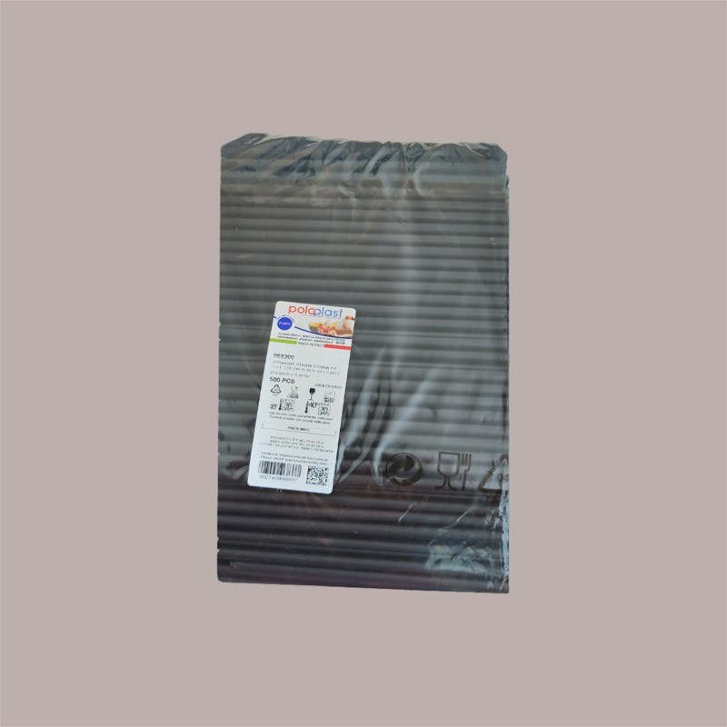 500 Pz Cannucce Dritte Riutilizzabili Corte in Plastica Nero Coprente Foro 6,8mm H 156mm [950c0cd5]