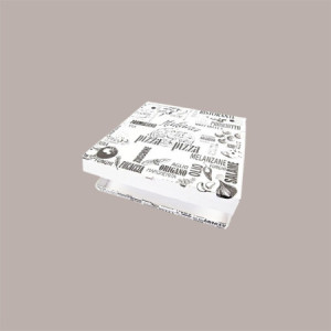 Scatola Carta Bianca Vintage Asporto PIZZA 33x33H3 cm 25 pezzi [d87a7631]