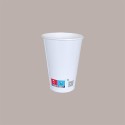 100 Pz Bicchiere Bibita Carta Bianco Biodegradabile Compost 420cc [cf901776]