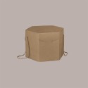 Scatola Segreto Porta Panettone Esagonale Avana con Cordini 245x245H180 mm 5 pezzi [fc252451]