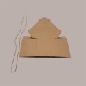 Scatola Segreto Porta Panettone Esagonale Avana con Cordini 245x245H180 mm 5 pezzi [2fb09c32]