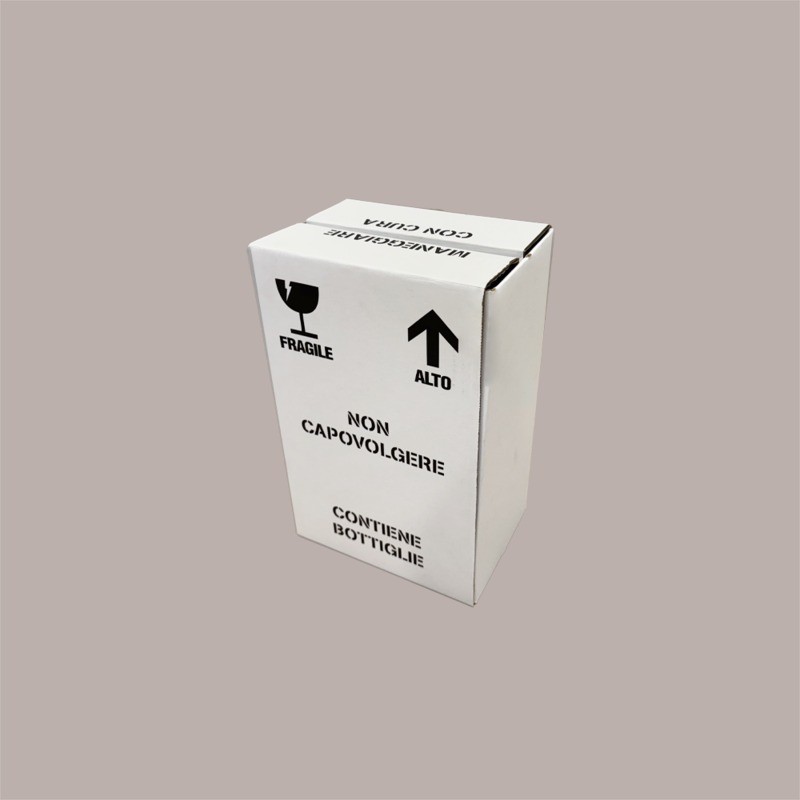 Scatola Automontante Porta 6 Bottiglie con Stampa e Sezioni Interne 200x139x305H mm 10 pezzi [0df5faa7]
