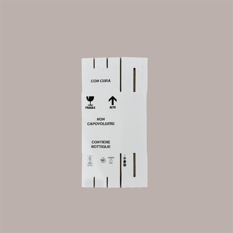 Scatola Automontante Porta 6 Bottiglie con Stampa e Sezioni Interne 200x139x305H mm 10 pezzi [669e3fb0]