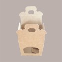 Scatola Astuccio Porta 1 Vasetto Salse Creme in Cartoncino Avana 90x90H100 mm 20 pezzi [1558cb19]