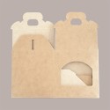Scatola Astuccio Porta 1 Vasetto Salse Creme in Cartoncino Avana 90x90H100 mm 20 pezzi [a7154d03]