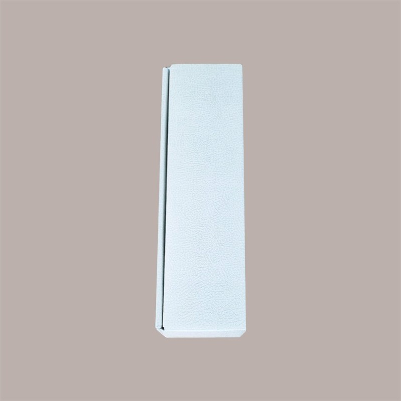 Scatola Astuccio Porta 1 Bottiglia 750 ml Olio Vino Cantinetta Stesa in Carta Grafica Pelle Bianco 340x90H90mm 10 Pez [1c130bec]