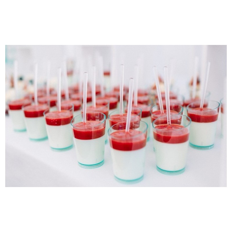 25 Pz Monoporzione Bamboo Mini Dessert 60cc Compostabile [62ae3648]