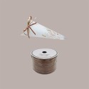 Cordino in Ecopelle Finta Pelle Cioccolato e Oro per Confezioni Regalo 3 mmx50 mt 2 Pezzi [a1a4d606]