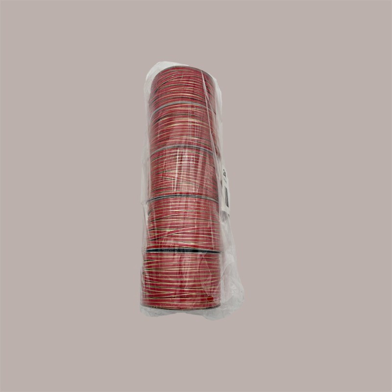 Cordino in Ecopelle Finta Pelle Rosso e Oro per Confezioni Regalo 3 mmx50 mt 2 Pezzi [23584919]