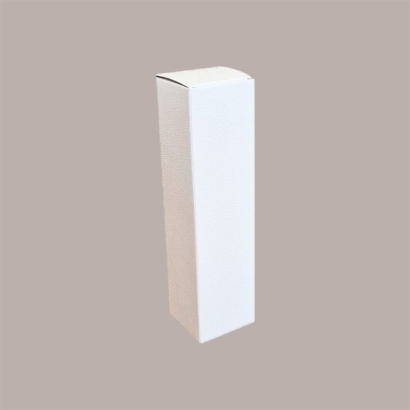 Scatola Astuccio Porta 1 Bottiglia 750 ml Olio Vino Cartoncino Bianco Effetto Pelle 90x90H340mm 10 Pezzi [ec72251e]