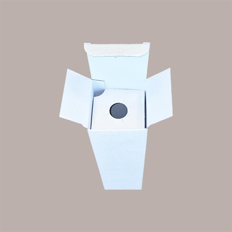 Scatola Astuccio Porta 1 Bottiglia 750 ml Olio Vino Cartoncino Bianco Effetto Pelle 90x90H340mm 10 Pezzi [8249a717]