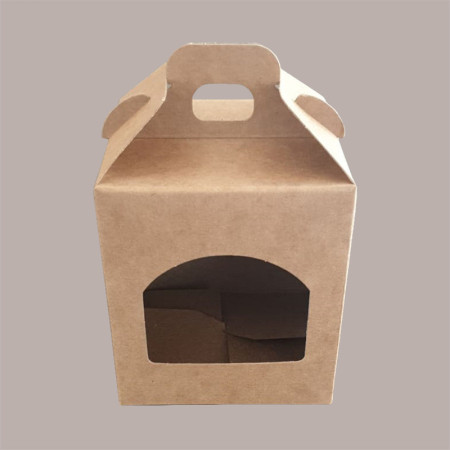 Scatola Astuccio Porta 1 Vasetto Confetture e Creme in Cartoncino Avana 90x90H120 mm 20 pezzi [d8f38358]
