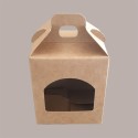 Scatola Astuccio Porta 1 Vasetto Confetture e Creme in Cartoncino Avana 90x90H120 mm 20 pezzi [d8f38358]