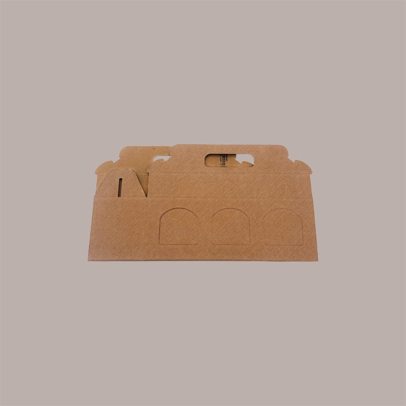 Scatola Astuccio Porta 3 Vasetti Confetture e Creme in Cartoncino Avana 250x80H90mm 10 pezzi [b593879f]