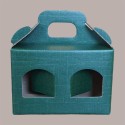 Scatola Astuccio Porta 2 Vasetti Salse Creme in Cartoncino Seta Verde 130x60H90mm 10 PEZZI [3049fbcb]