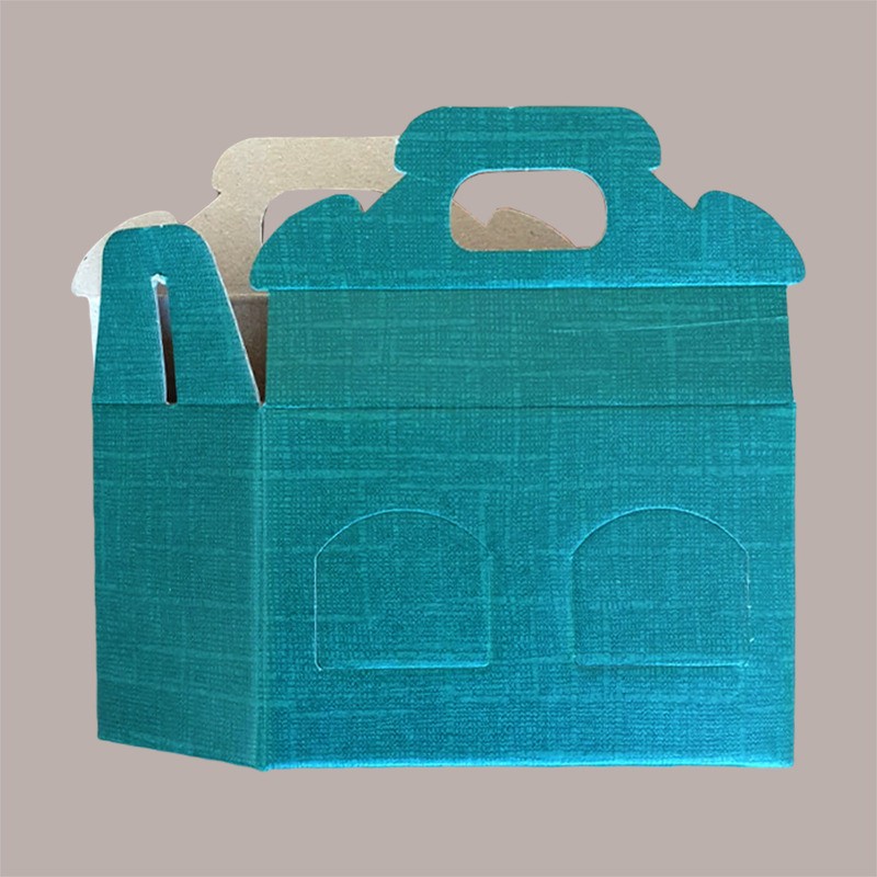 Scatola Astuccio Porta 2 Vasetti Salse Creme in Cartoncino Seta Verde 130x60H90mm 10 PEZZI [3519bcd5]