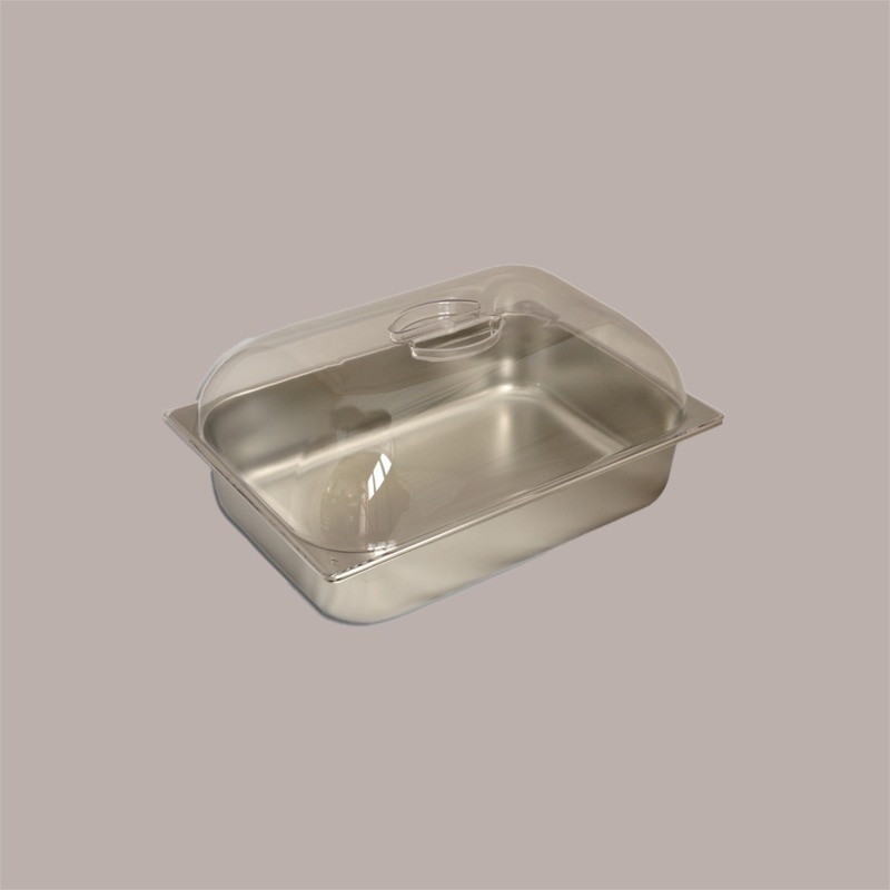 Coperchio Trasparente in Policarbonato a Cupola per Vaschetta Gelato 36x25 H7 cm [08e469db]