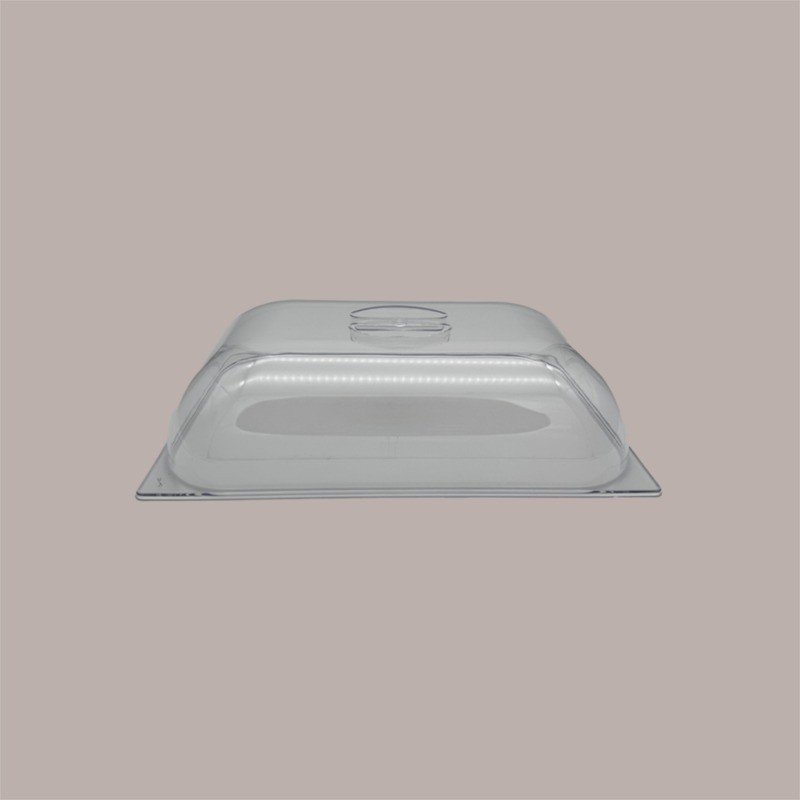 Coperchio Trasparente in Policarbonato a Cupola per Vaschetta Gelato 36x25 H7 cm [baa9efc1]