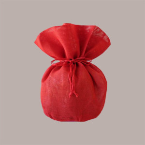 Sacco Porta Panettone in Tessuto Canvas Rosso 33 cm 10 Pezzi [653adb45]
