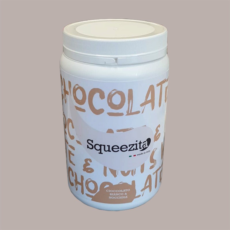 Crema Spalmabile Farcitura al gusto di Cioccolato Bianco e Nocciola 15% Squeezita 2 Kg [e229c308]