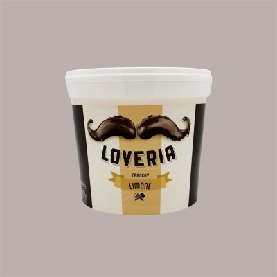Loveria Crema Spalmabile al Gusto di Limone Crunchy con Granella di Limone Leagel 5 Kg [79f3370b]