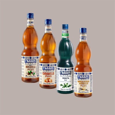 Starter Set Iced Latte Fabbri con 4 Sciroppi 1 L e set 6 Bicchieri Latte [af74926c]