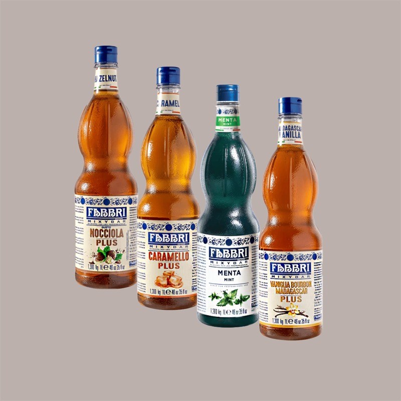 Starter Set Iced Latte Fabbri con 4 Sciroppi 1 L e set 6 Bicchieri Latte [af74926c]
