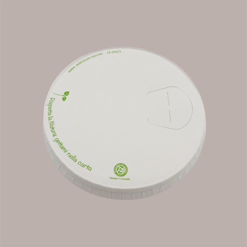 100 Pz Coperchio Beccuccio Bianco 80mm Bicchieri  8oz 250cc [414ef1e9]
